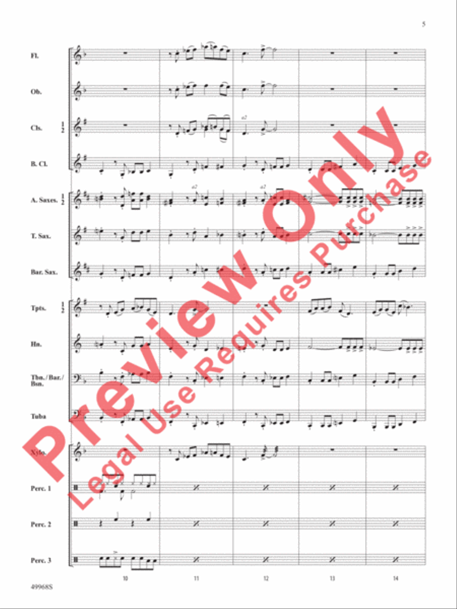 Funky Penguins Funky Penguins Concert Band scores gallery preview page 6