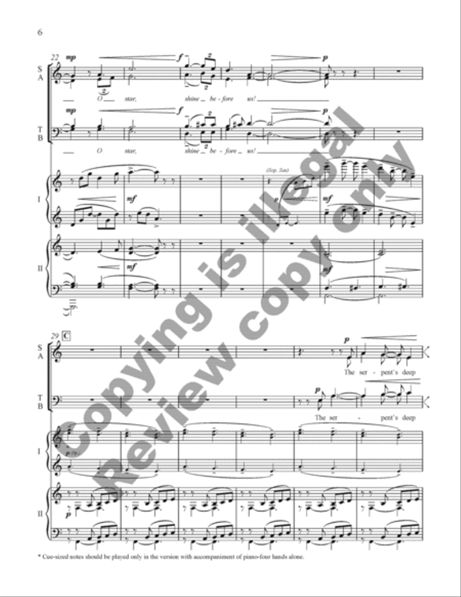 American Triptych: III. Mariner's Carol (Choral Score) 4-Part scores gallery preview page 6
