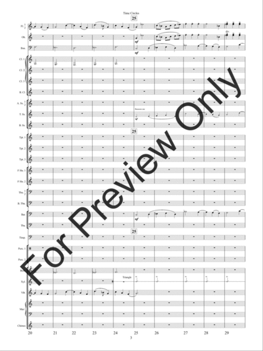 Time Circles (Score) Concert Band scores gallery preview page 6