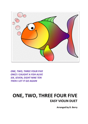 One two three four five, once I caught a fish alive (easy violin duet)