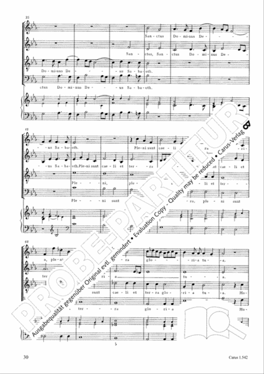 Messa a quattro voci da cappella 4-Part scores gallery preview page 31