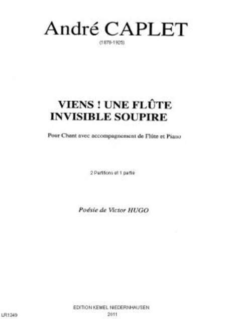 Viens! une flute invisible soupire : pour chant avec accompagnement de flute et piano, 1900