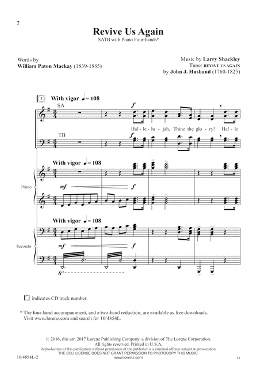 Revive Us Again Revive Us Again 4-Part scores gallery preview page 2
