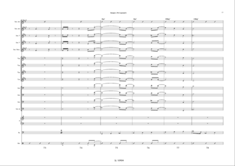 Images pour big band et sax alto solo / piano solo Jazz Ensemble scores gallery preview page 14