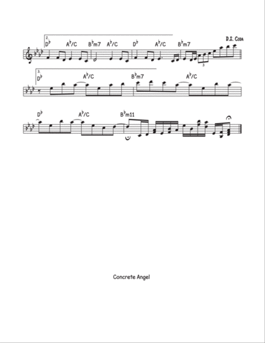 Concrete Angel Concrete Angel Piano, Vocal, Guitar scores gallery preview page 2