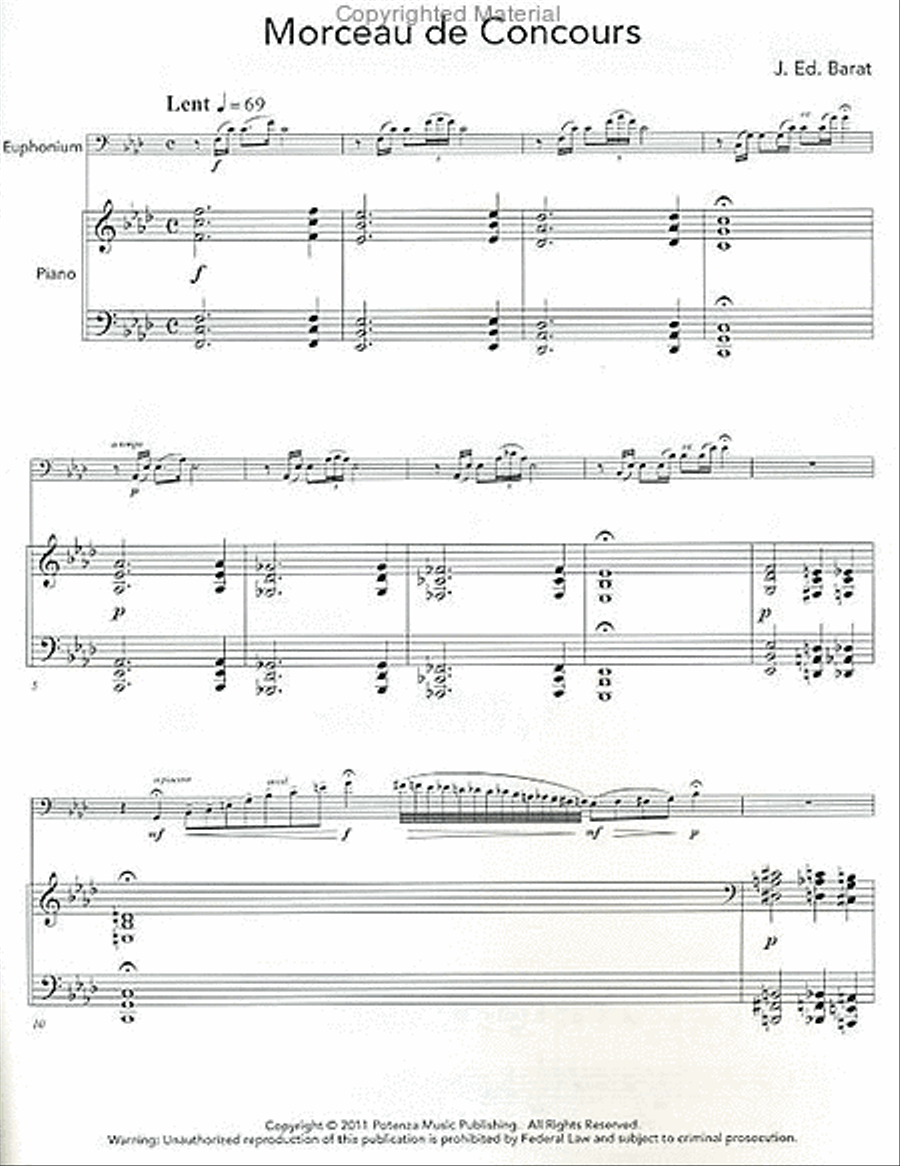 Morceau de Concours Euphonium scores gallery preview page 2