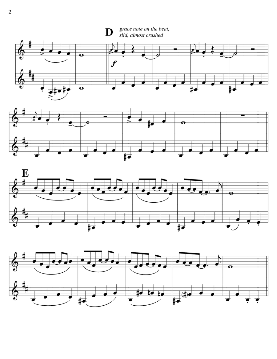 Russian Jam-french horn and bass clarinet duet Clarinet Duet scores gallery preview page 2