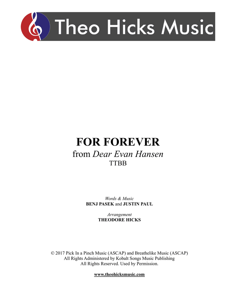 For Forever TTBB scores gallery preview page 1