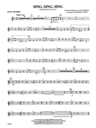 Sing, Sing, Sing (featuring Solo Tom-Tom): 1st B-flat Trumpet