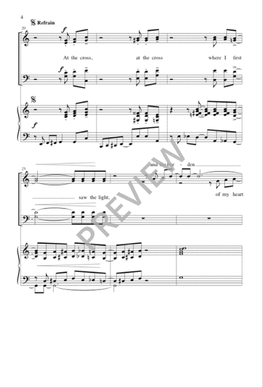 At the Cross 4-Part scores gallery preview page 4