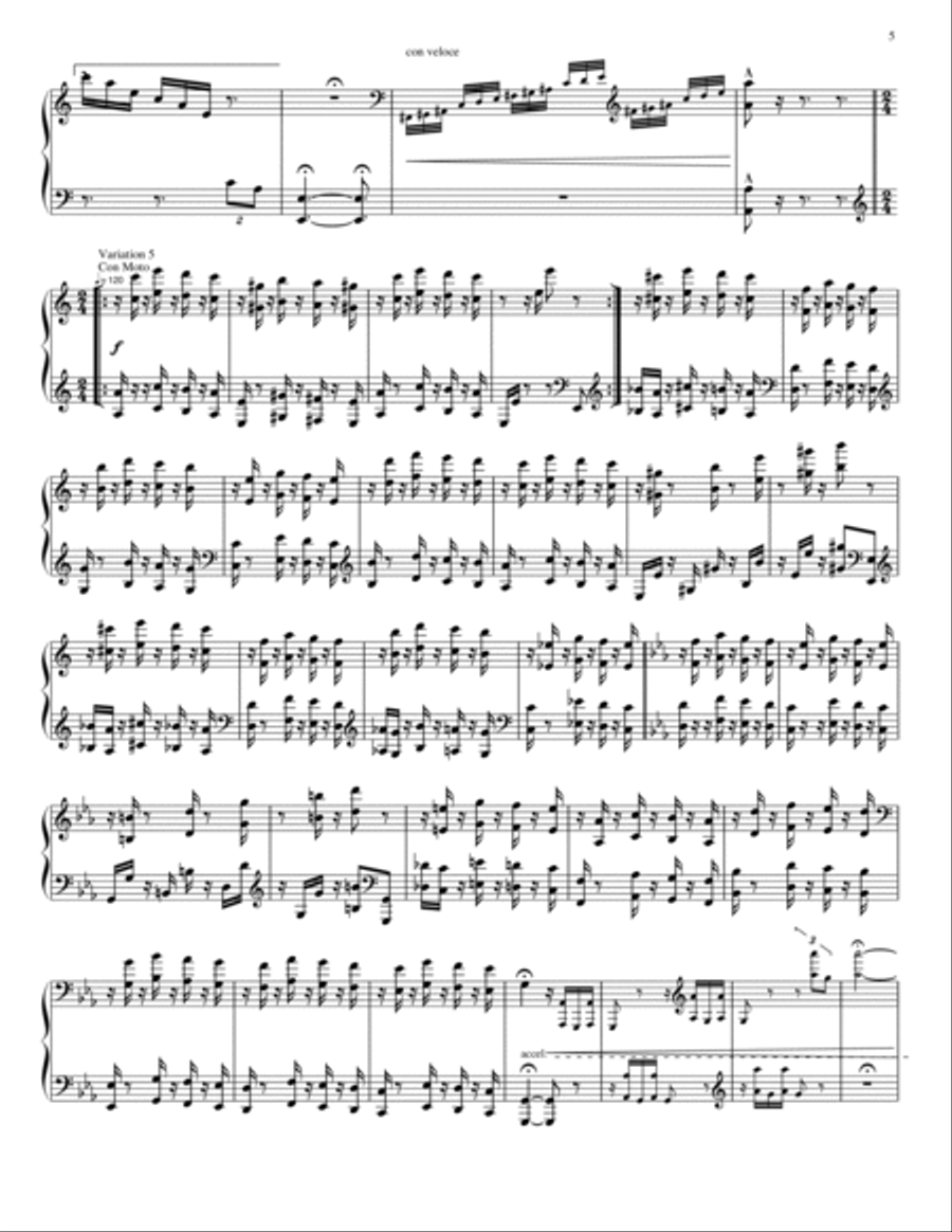 Variations on a Theme by Paganini Piano Solo scores gallery preview page 5