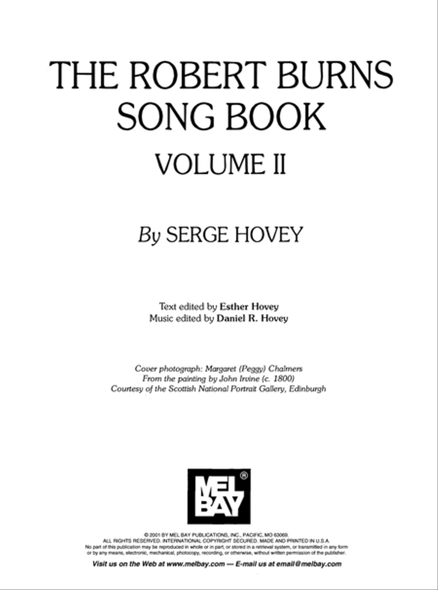 The Robert Burns Song Book Volume II Voice scores gallery preview page 2
