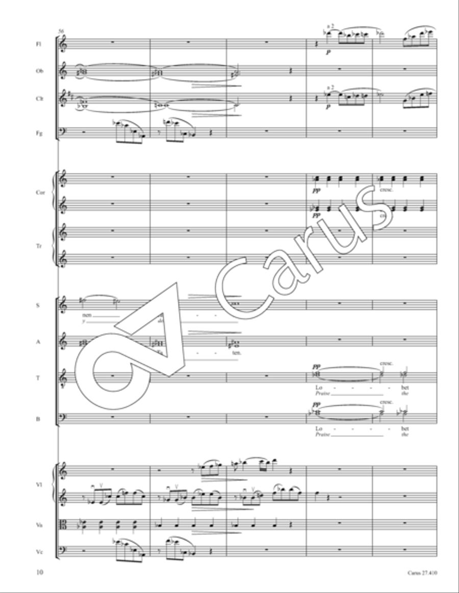 Psalm 150: Halleluja! Lobet den Herrn in seinem Heiligtum Divisi scores gallery preview page 15