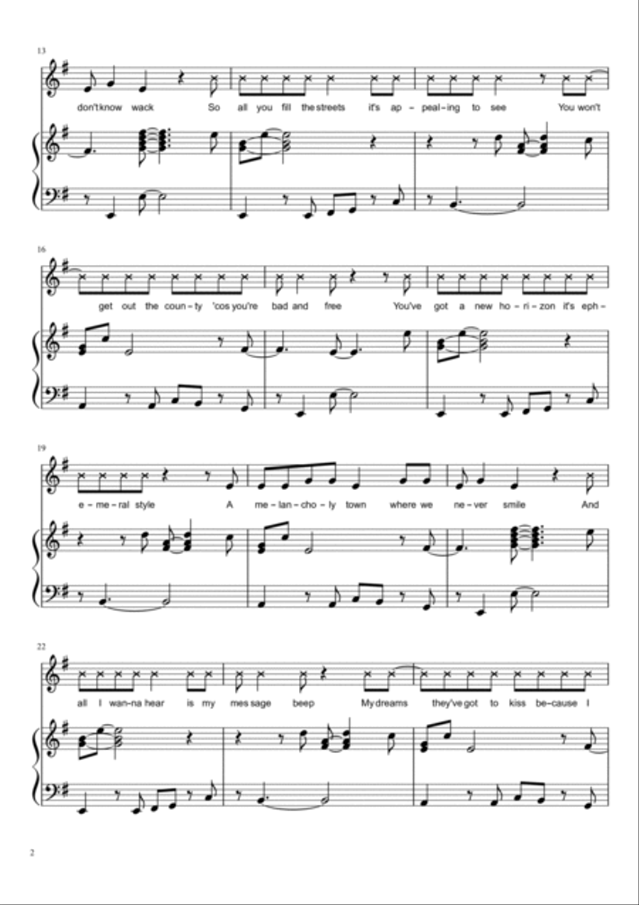 Feel Good Inc Voice scores gallery preview page 2