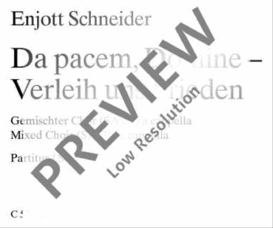 Da pacem, Domine - Verleih uns Frieden 4-Part scores gallery preview page 2