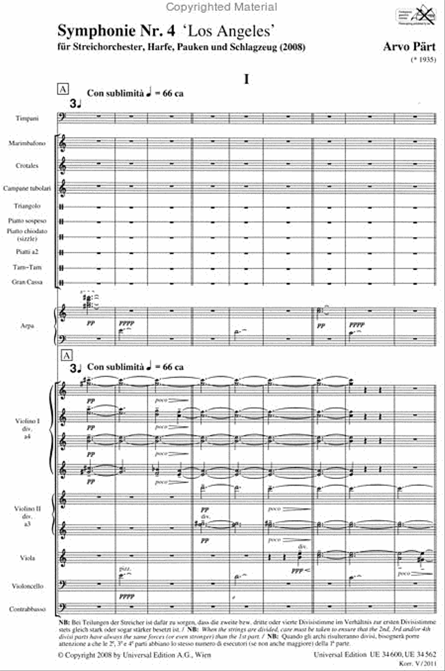 Symphony No. 4 'Los Angeles' String Orchestra scores gallery preview page 2