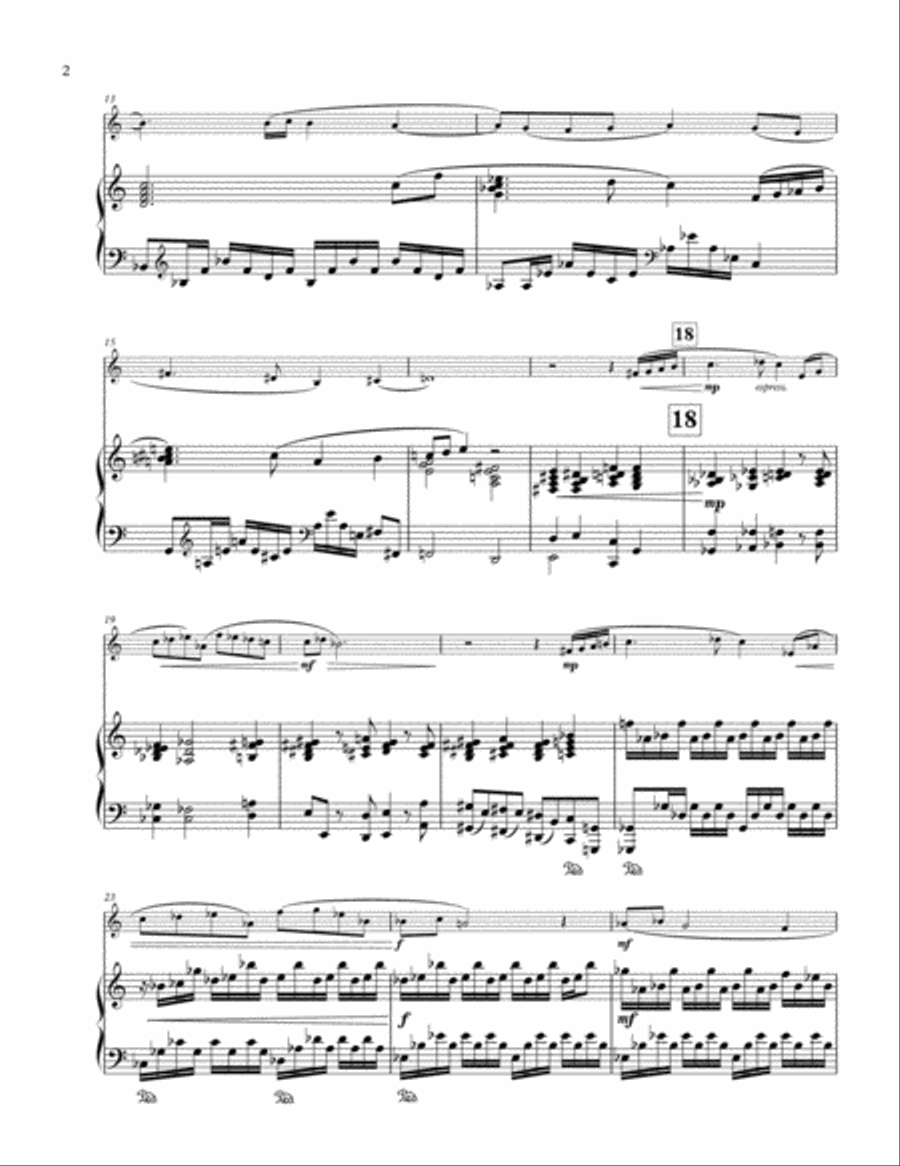 Nocturne for Flugelhorn and Piano Flugelhorn scores gallery preview page 2