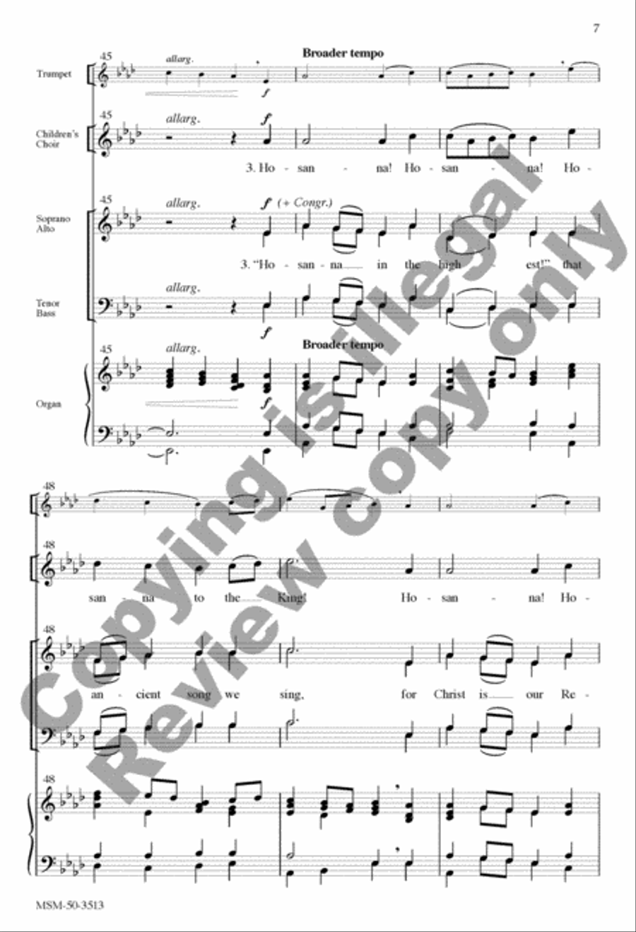 Hosanna, Hosanna! 4-Part scores gallery preview page 17