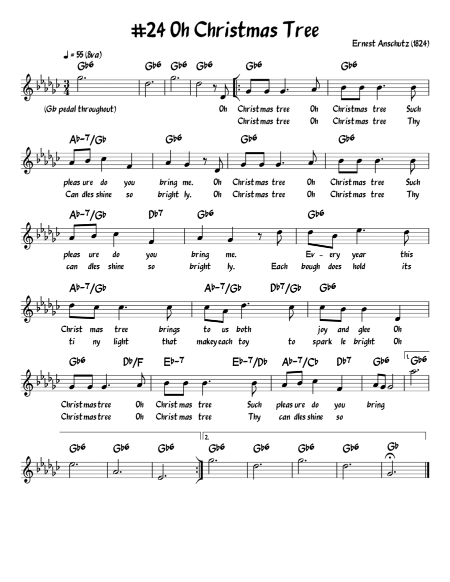 Oh, Christmas Tree Piano scores gallery preview page 1