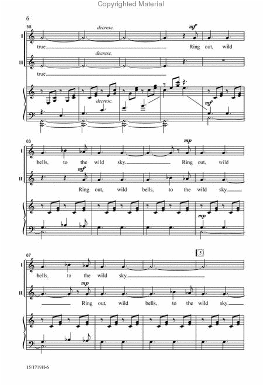 Ring Out, Wild Bells 2-Part scores gallery preview page 7