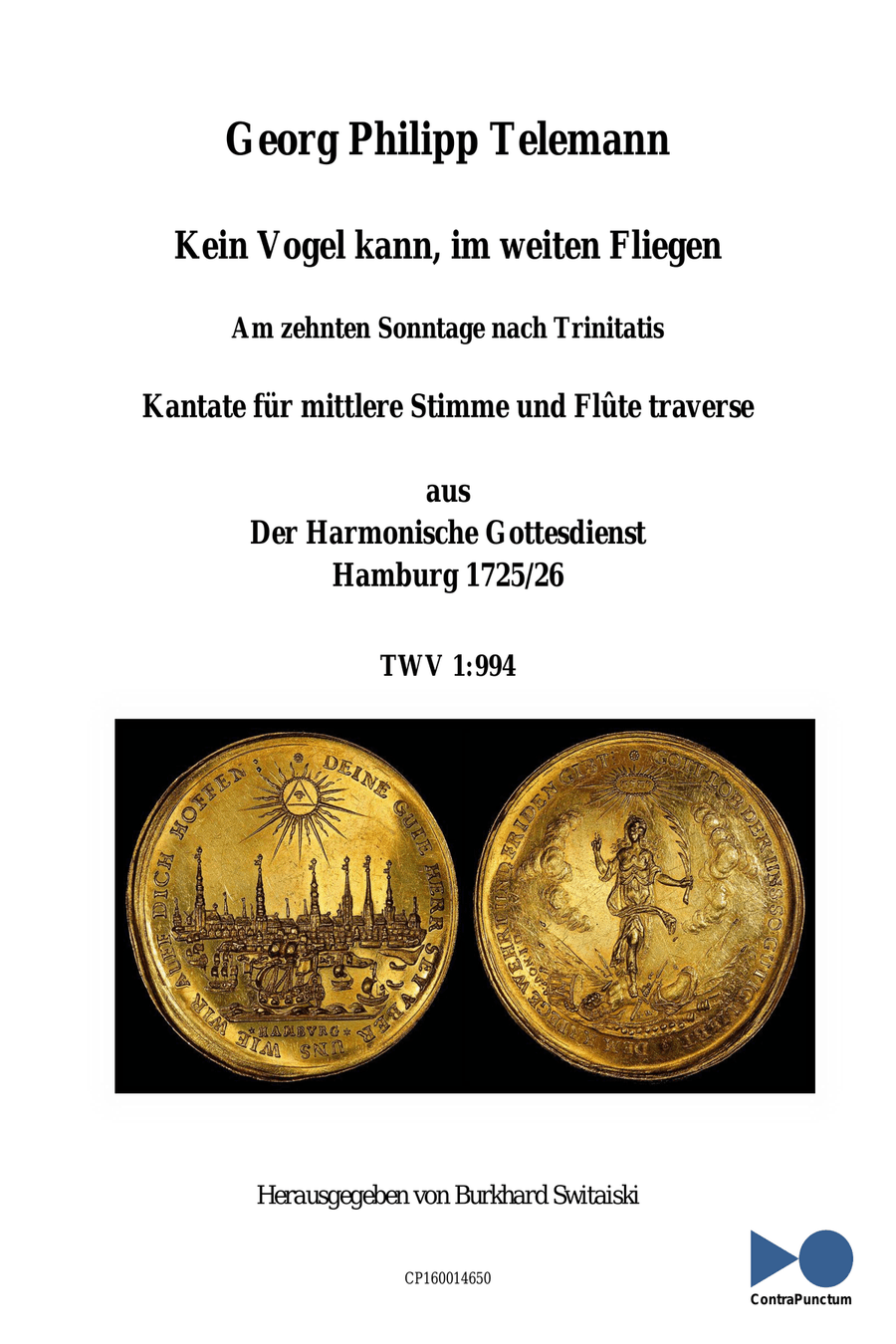 Harmonischer Gottesdienst TWV 1:994 Kein Vogel kann, im weiten Fliegen Flute scores gallery preview page 1