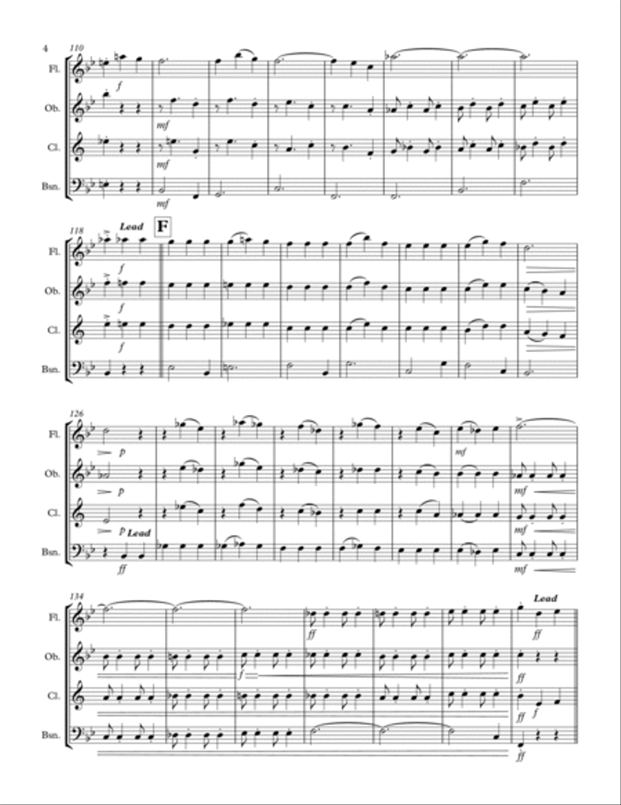 The Most Wonderful Time Of The Year Woodwind Quartet scores gallery preview page 5