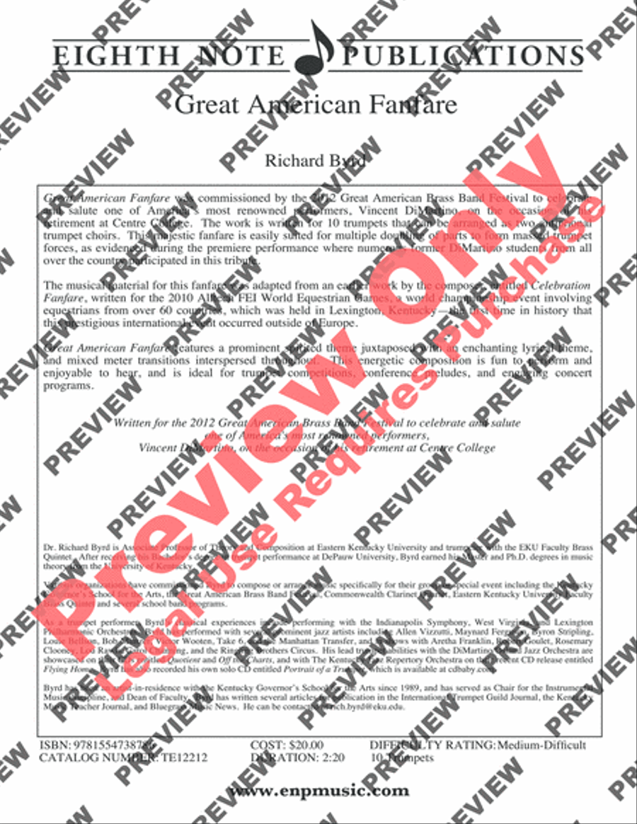 Great American Fanfare Great American Fanfare Small Ensemble scores gallery preview page 2
