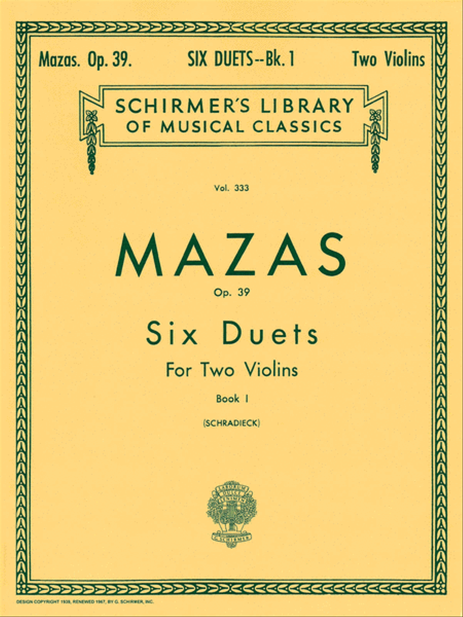 6 Duets, Op. 39 – Book 1