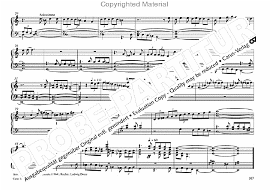 Freiburger Orgelbuch: Stammteil Organ Solo scores gallery preview page 108