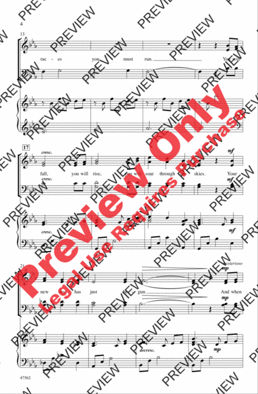 I Will Sing You the Stars 4-Part scores gallery preview page 3