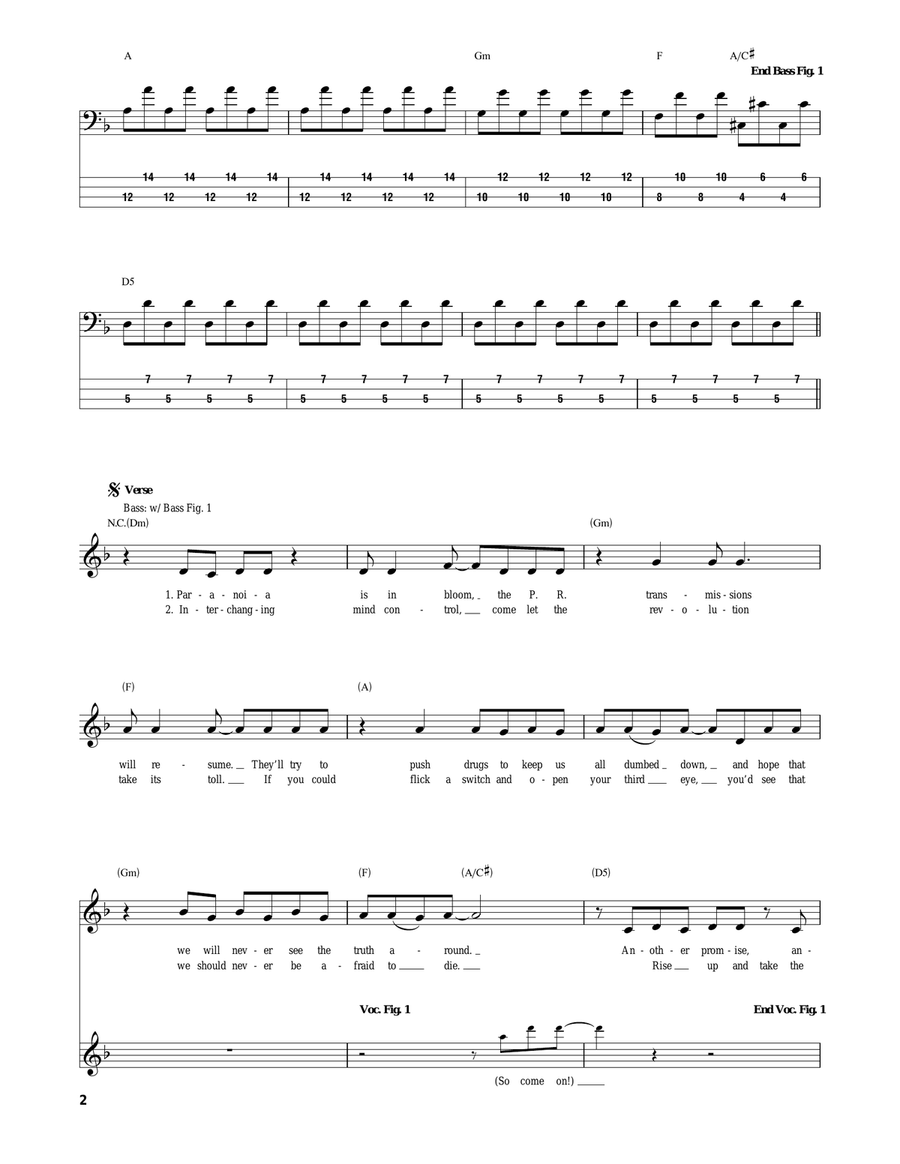 Uprising Uprising Acoustic Guitar scores gallery preview page 2