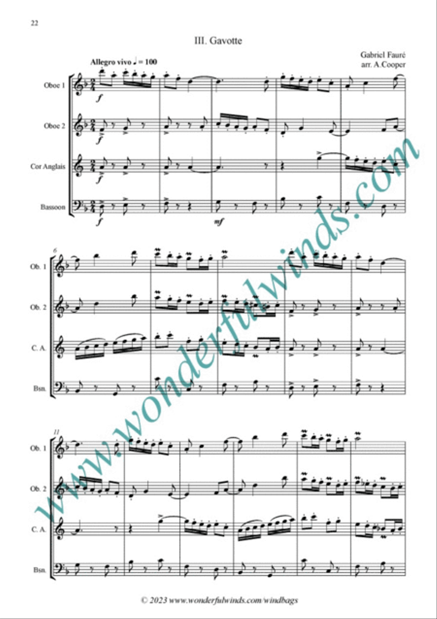 Masques Et Bergamasques Bassoon scores gallery preview page 4