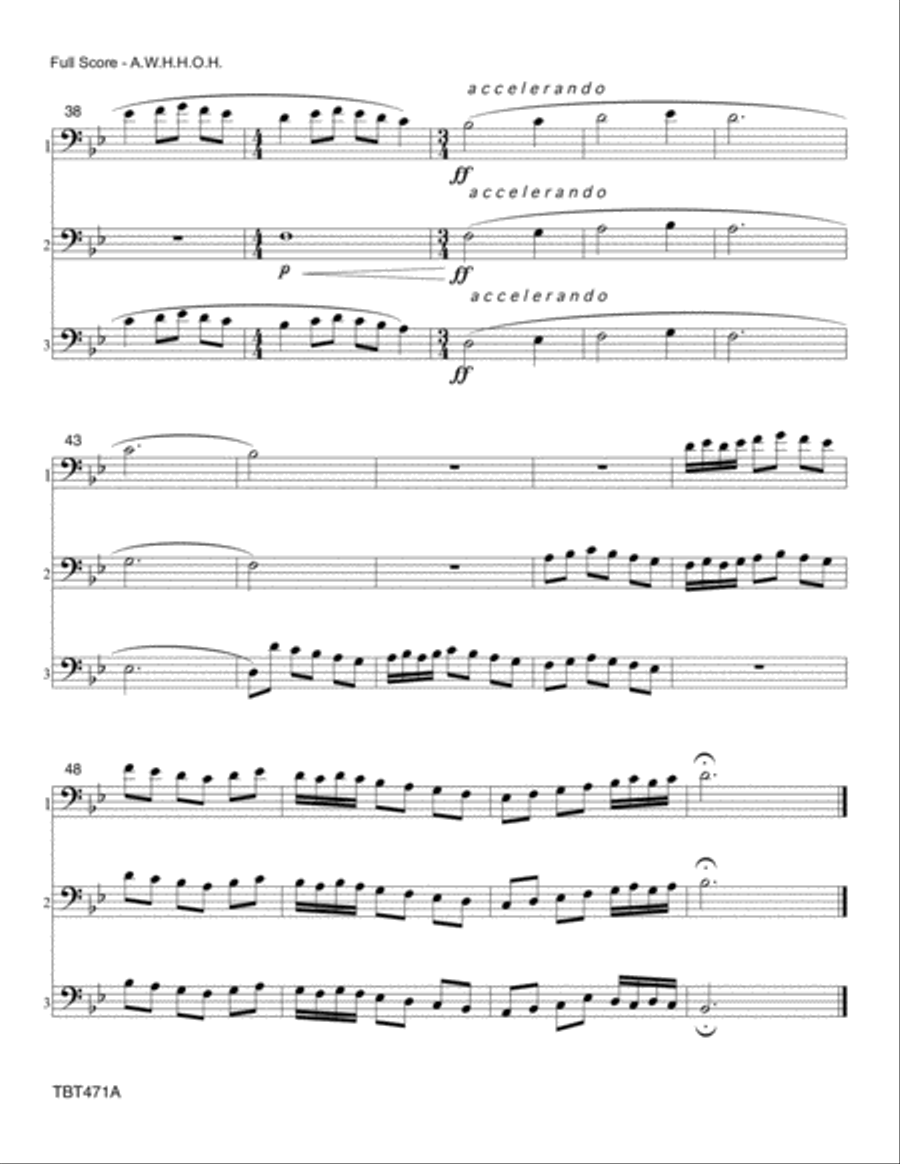 7 CHRISTMAS CAROLS for TROMBONE TRIO (unaccompanied) Trombone Trio scores gallery preview page 4