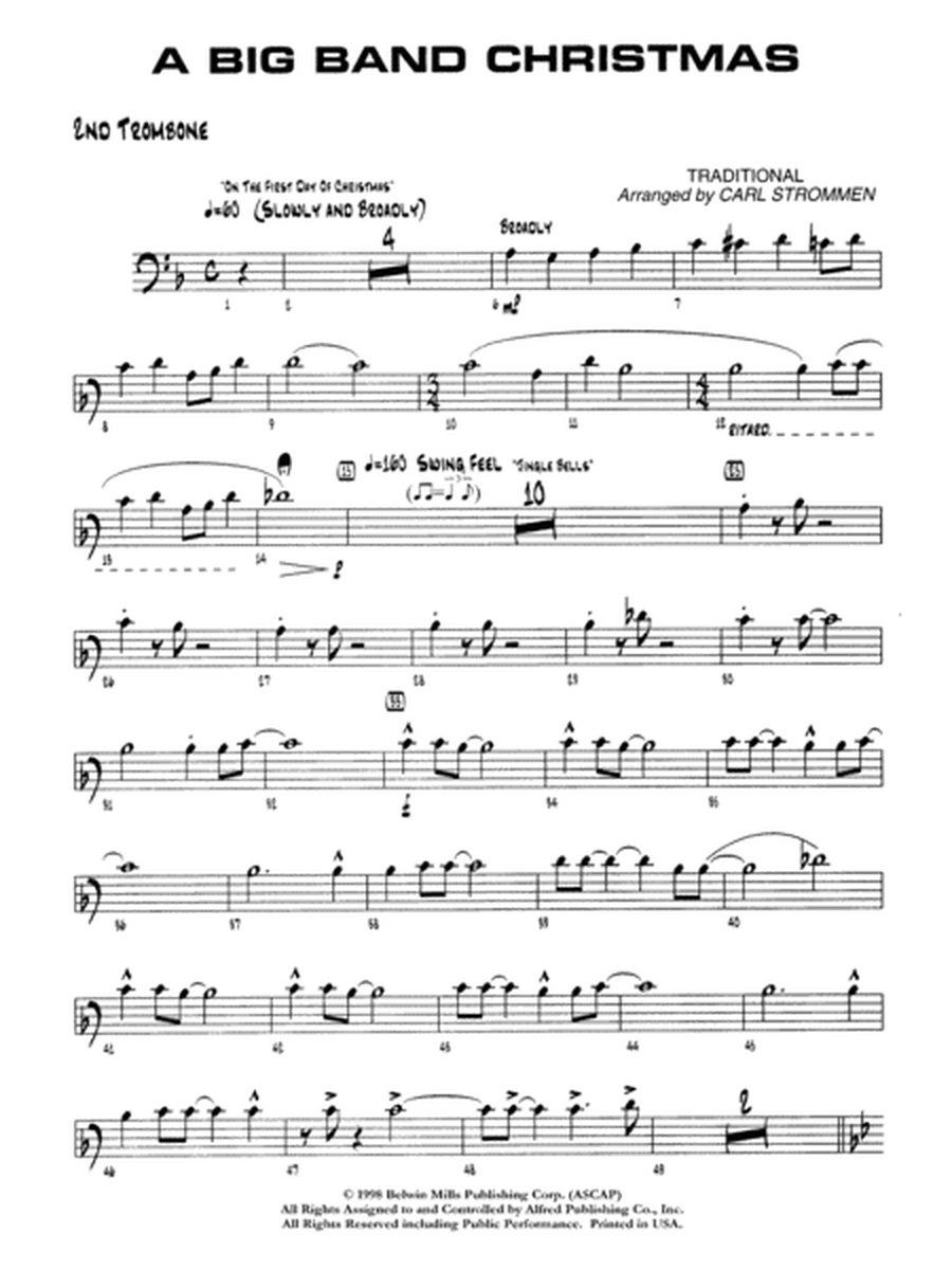 A Big Band Christmas: 2nd Trombone