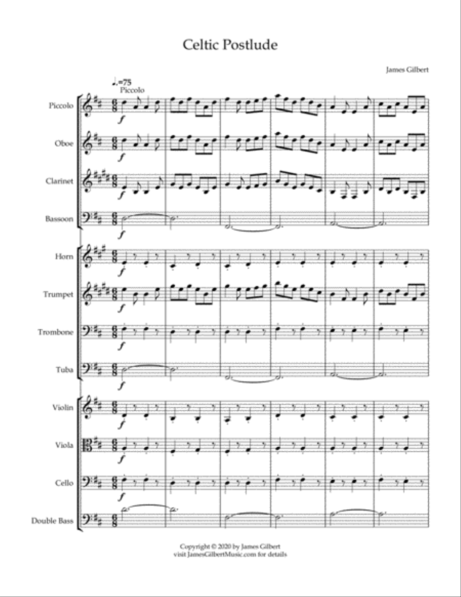 Celtic Postlude Full Orchestra scores gallery preview page 2