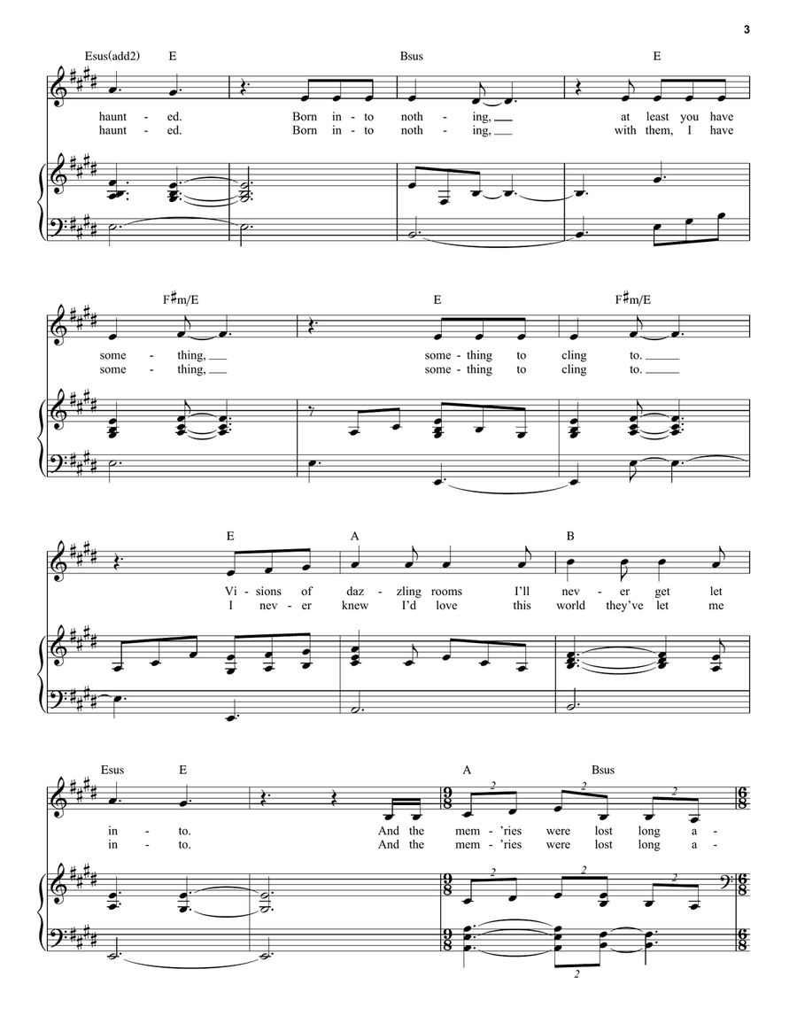 Beautiful Ghosts (from the Motion Picture Cats) Voice scores gallery preview page 3