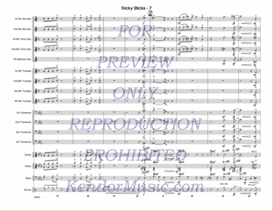 Tricky Sticks Tricky Sticks Jazz Ensemble scores gallery preview page 8