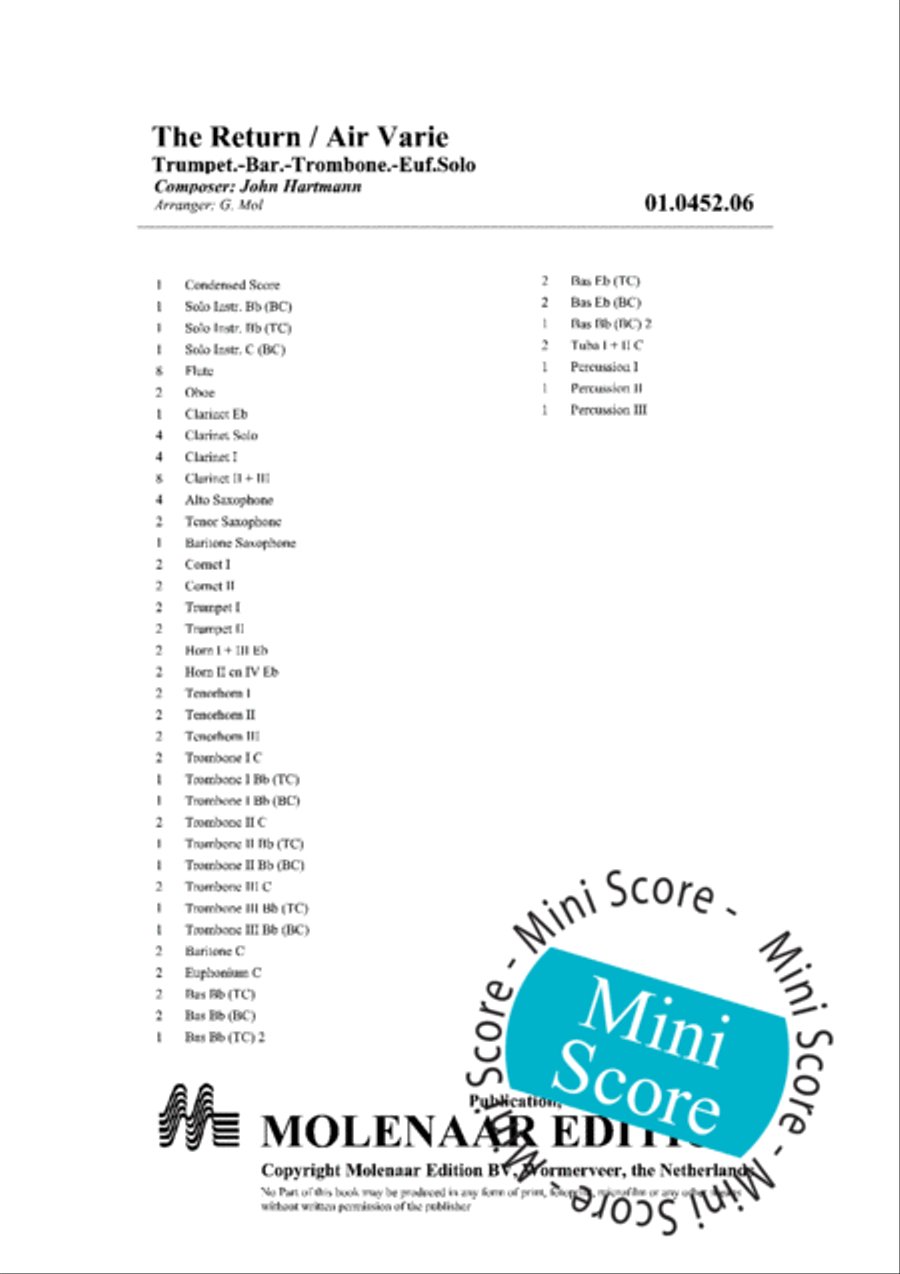 The Return Concert Band scores gallery preview page 4