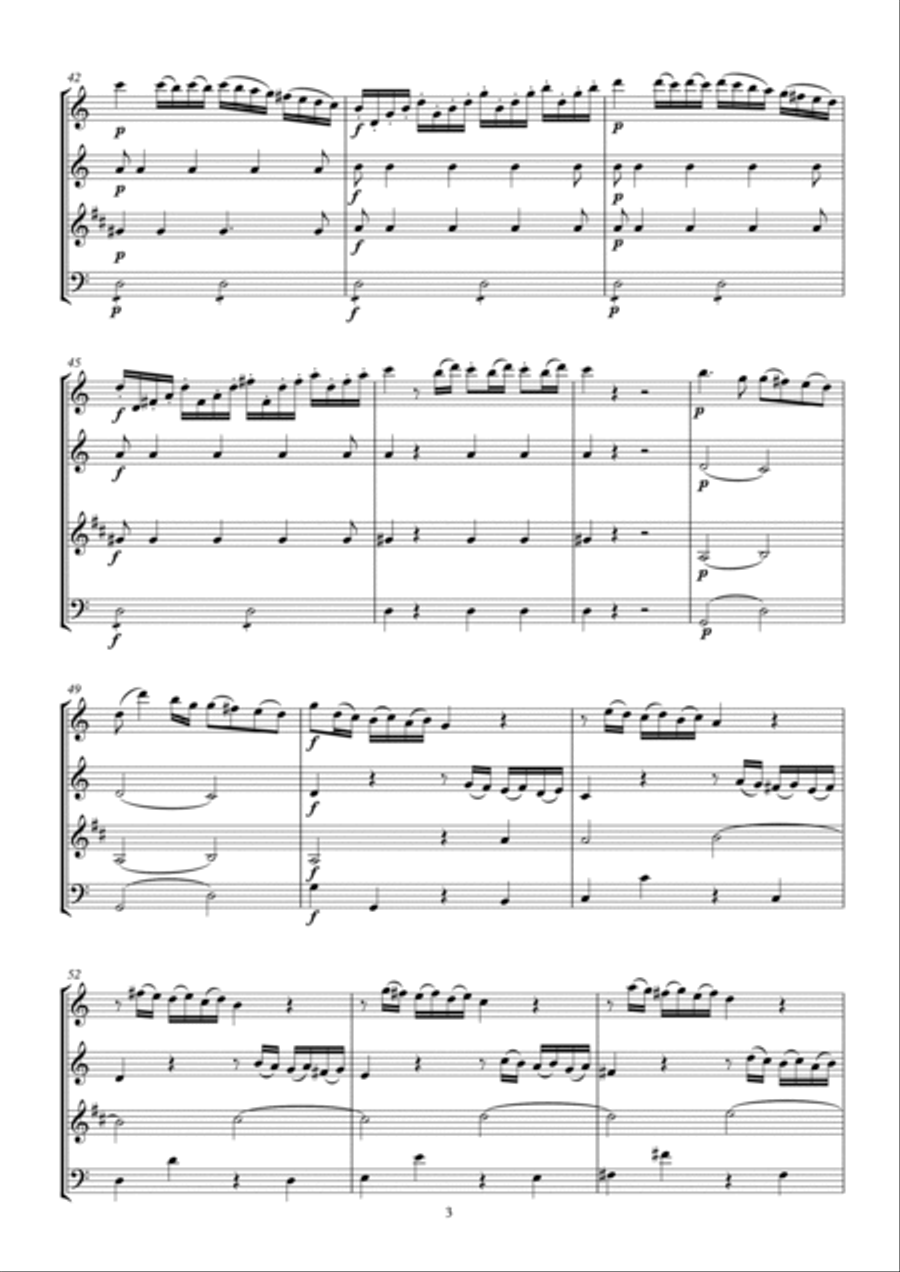 Vanhal Quartet in C arr.Woodwind Quartet Woodwind Quartet scores gallery preview page 3
