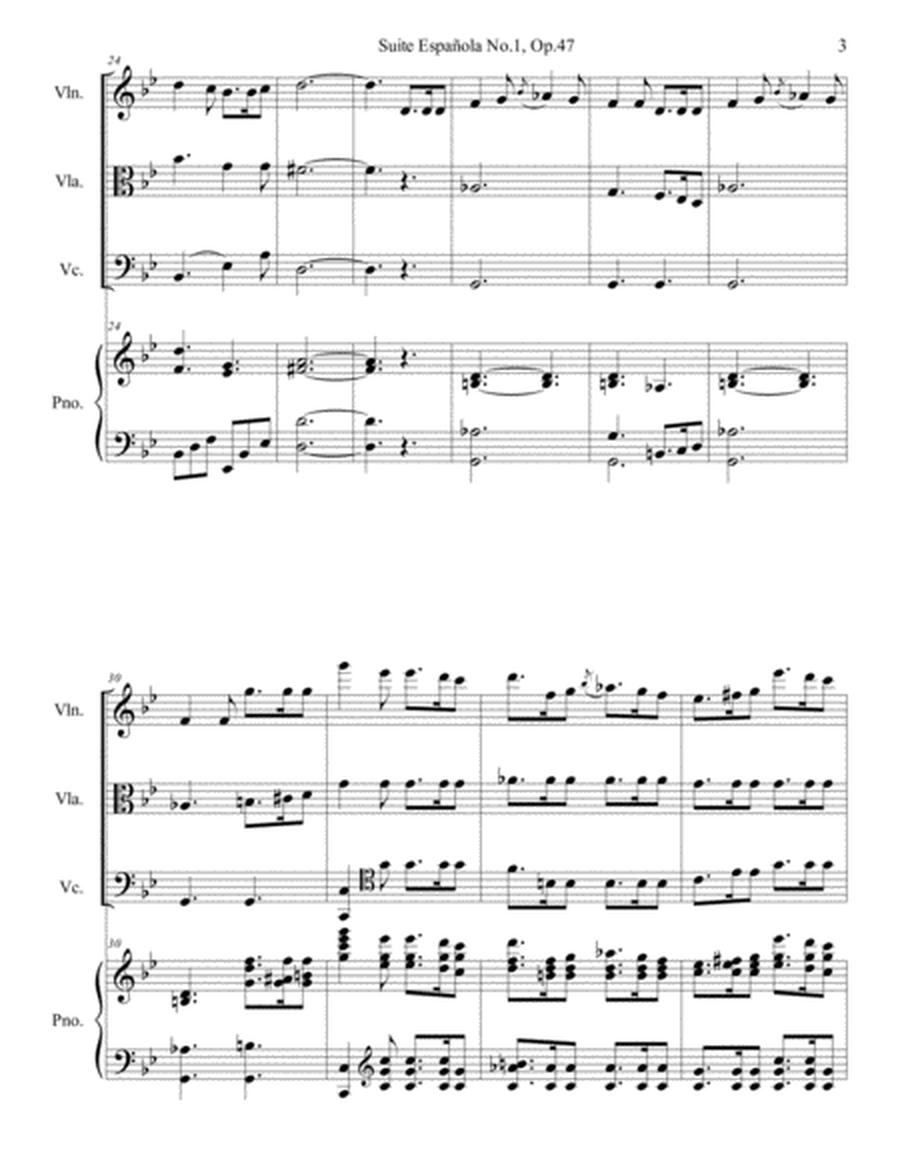 Isaac Albeniz - "Cataluna" arr. for piano quartet (score and parts)