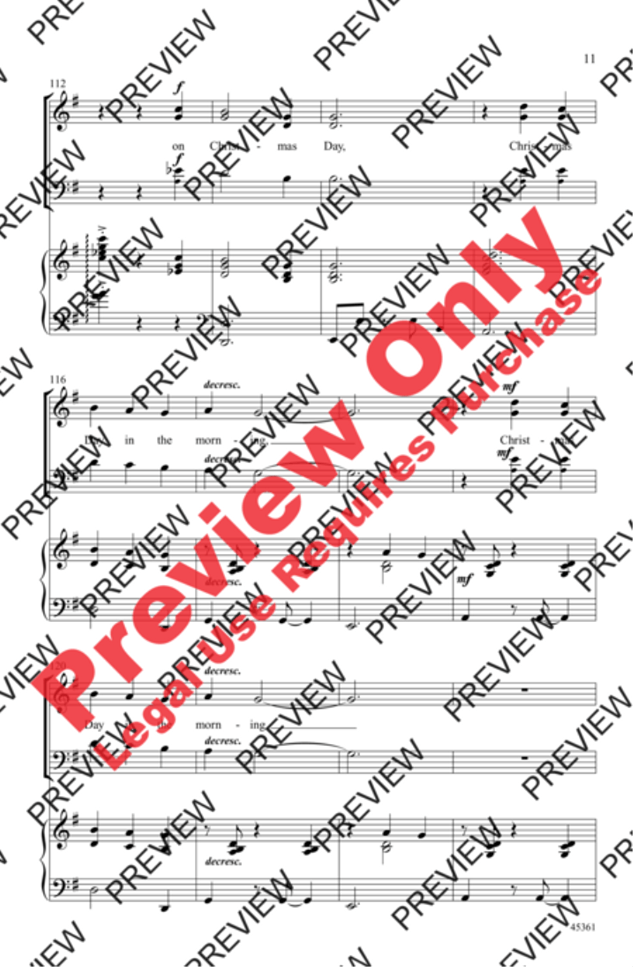 I Saw Three Ships 3-Part scores gallery preview page 11