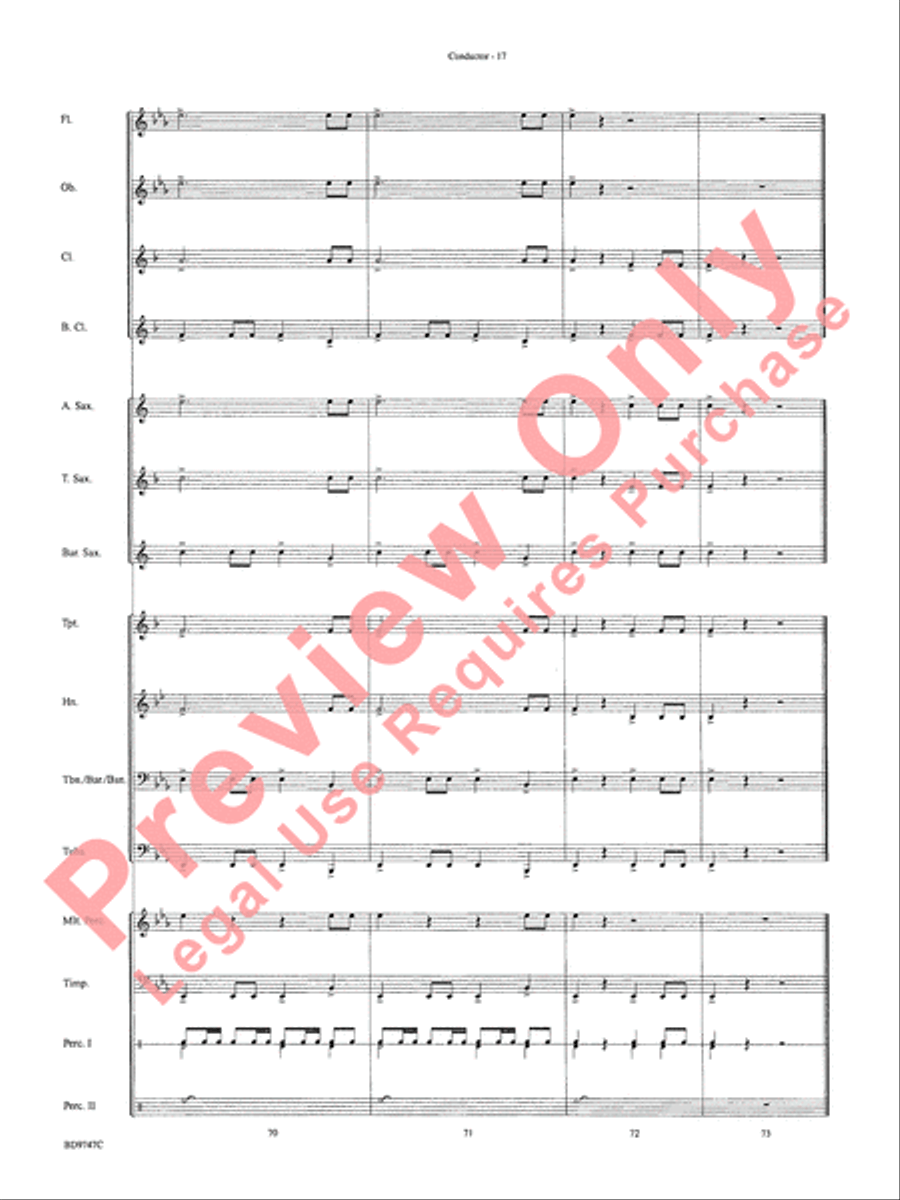The Torch Burns Bright Concert Band scores gallery preview page 20