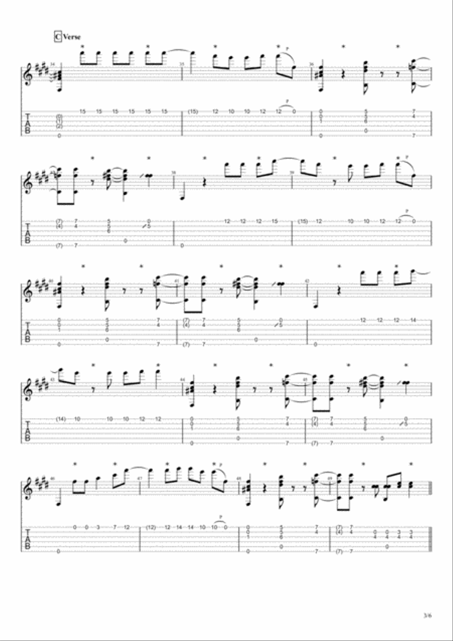 Happy Guitar Tablature scores gallery preview page 3
