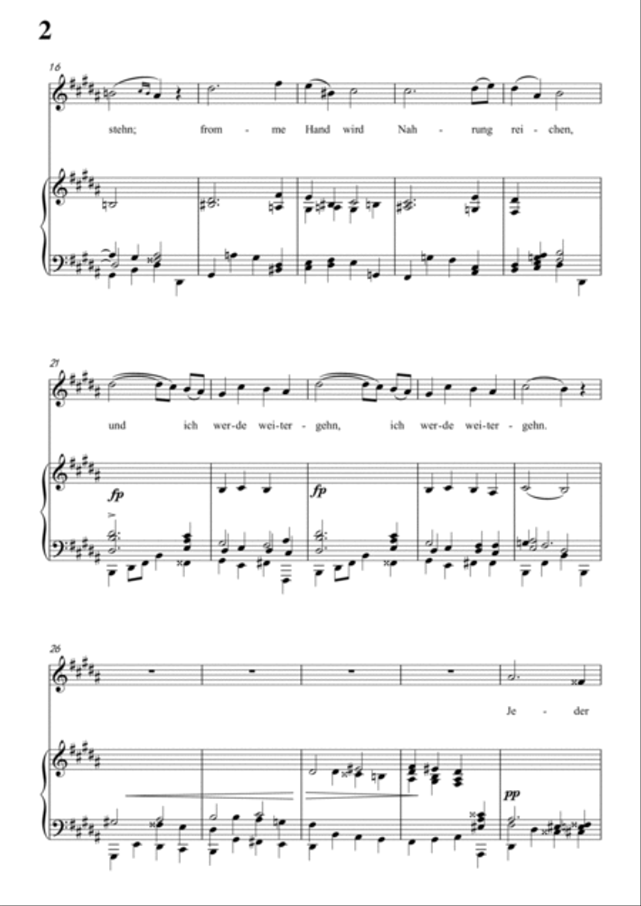 Schubert-An die Türen will ich schleichen Op.12 No.3 in#G minor,for Vocal and Piano Voice scores gallery preview page 3