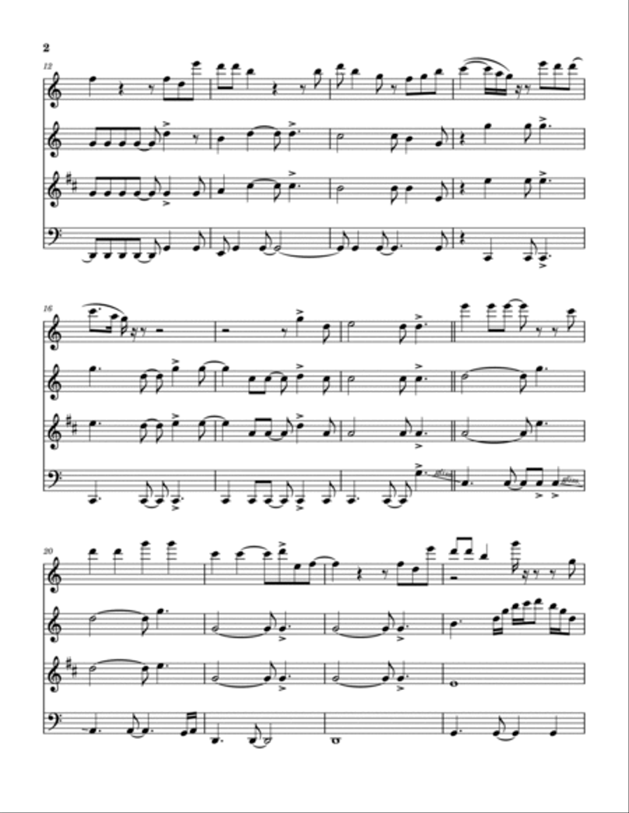 Night Ride Home Woodwind Quartet scores gallery preview page 3