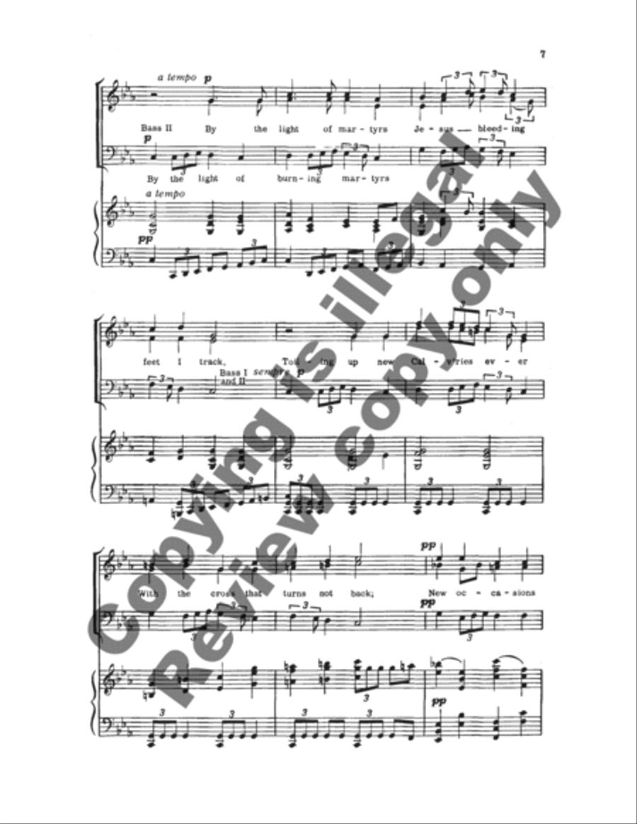 Once to Every Man and Nation TTBB scores gallery preview page 6