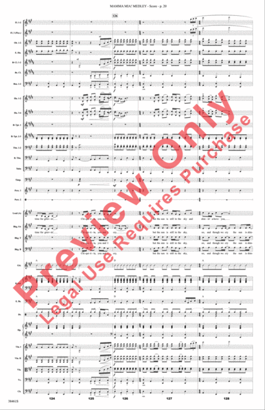 Mamma Mia! Medley Mamma Mia! Medley Full Orchestra scores gallery preview page 21