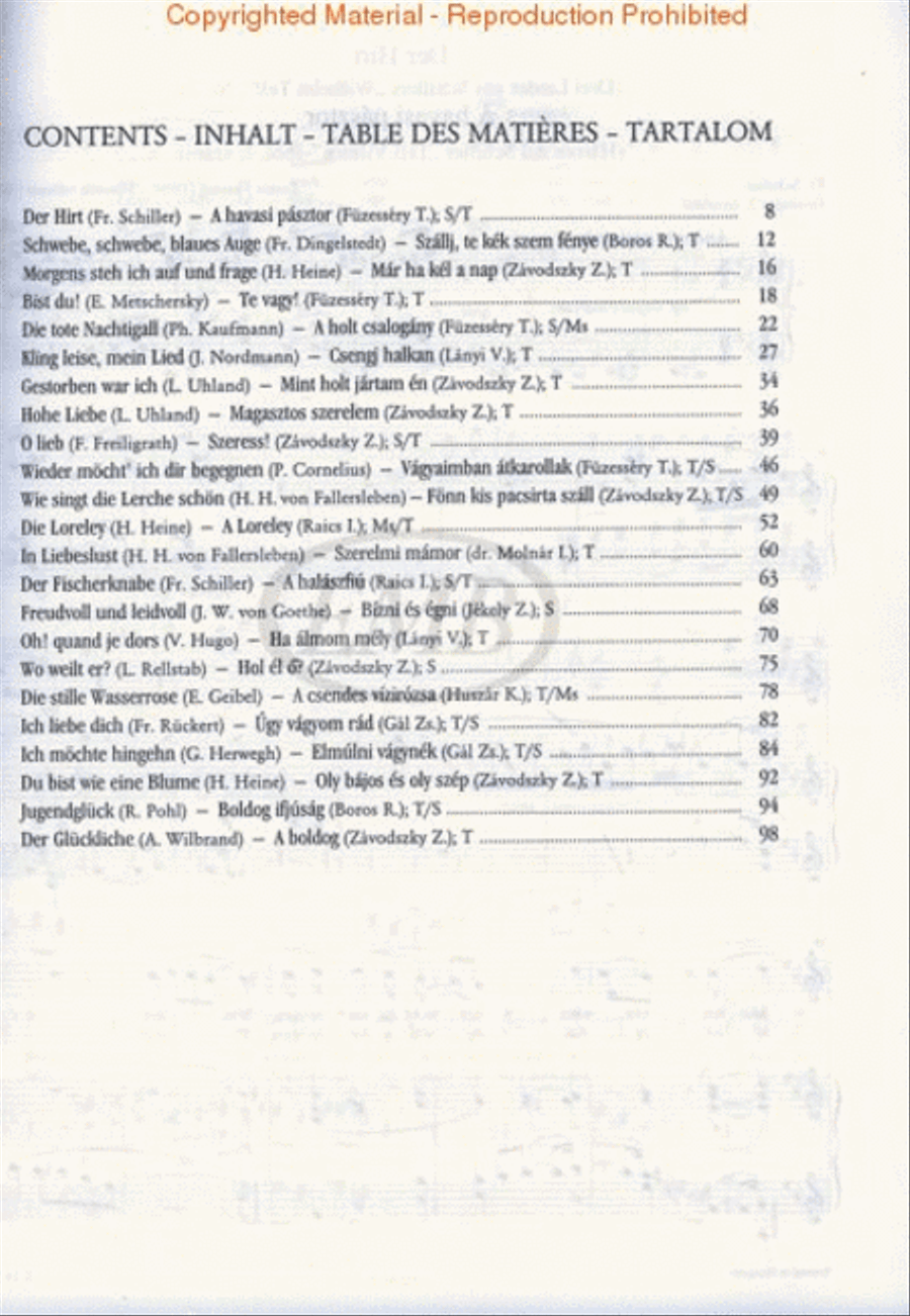 Selected Songs – Volume 1 for High Voice