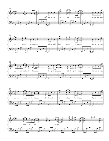 Rewrite The Stars from The Greatest Showman (Intermediate Piano) image number null