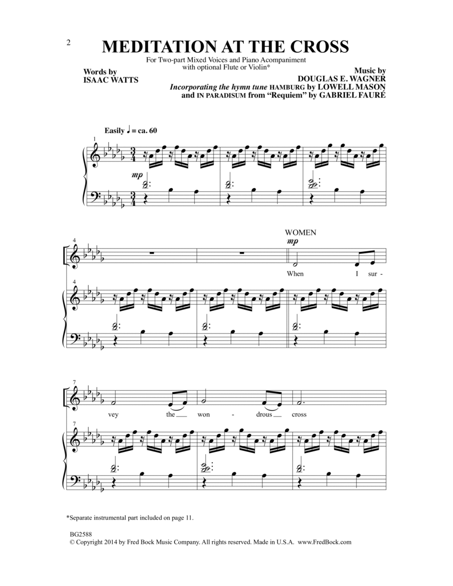 Meditation At The Cross 2-Part scores gallery preview page 1